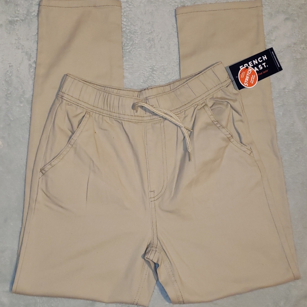 Khaki, basic pull-on pants. - Picture 3 of 5